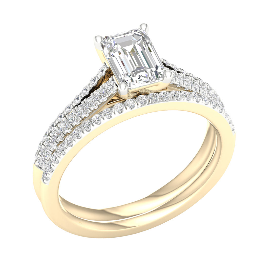 14K 2.40CT Lab Grown Bridal Set