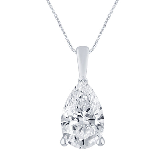 14K 1.00CT Certified Lab Grown Diamond Pendant