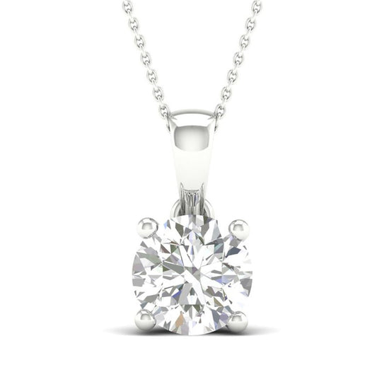 14K 1.00CT Certified Lab Grown Diamond Pendant ( IGI Certified )