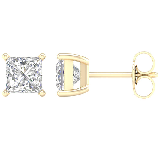 14K 1.00CT Certified Lab Grown Diamond Earrings ( IGI Certified )