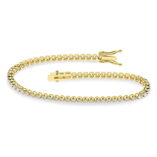 14K 10.00ct Lab Grown Bracelet ( EGL Certified )