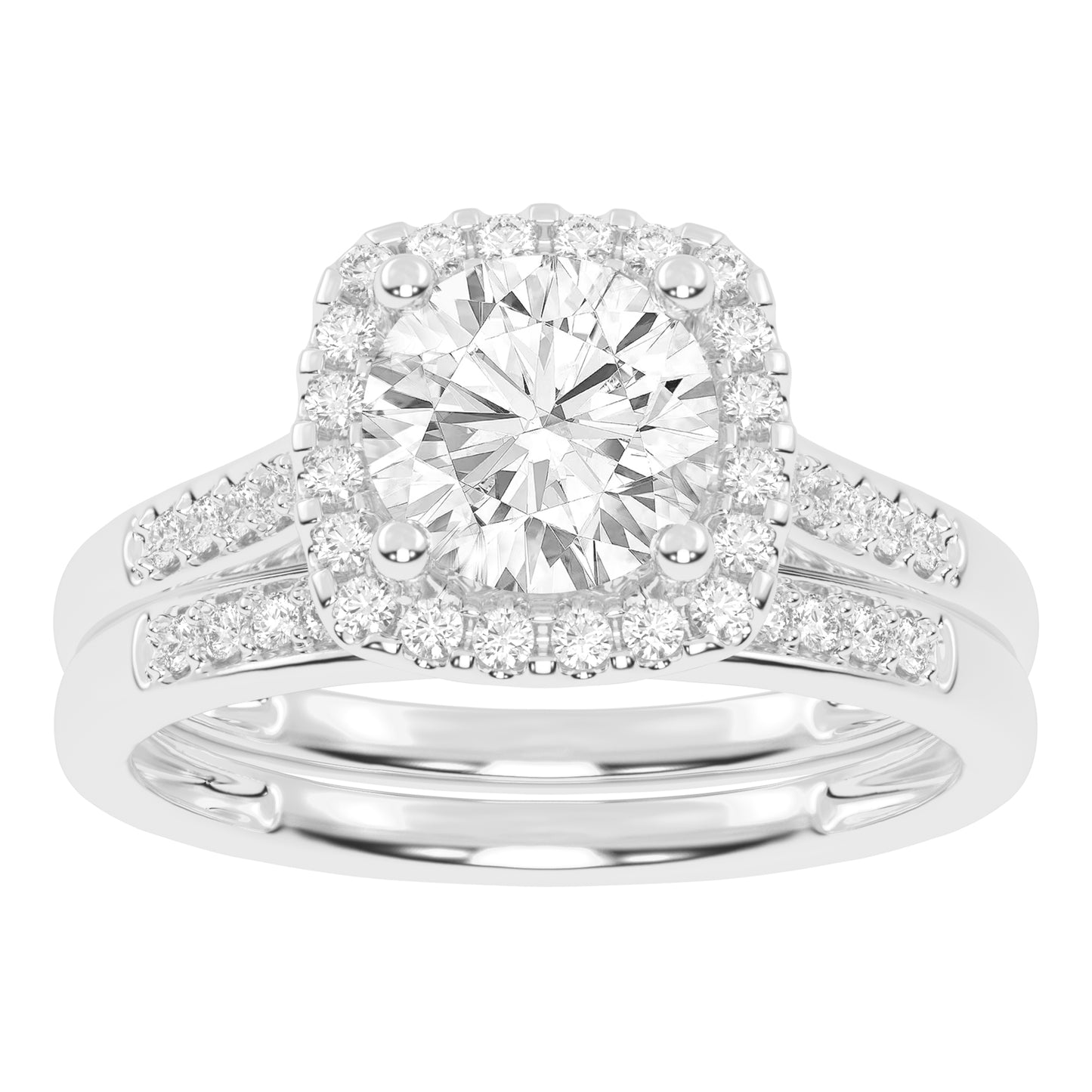 10K 1.25CT Certified Lab Grown Diamond Bridal Set