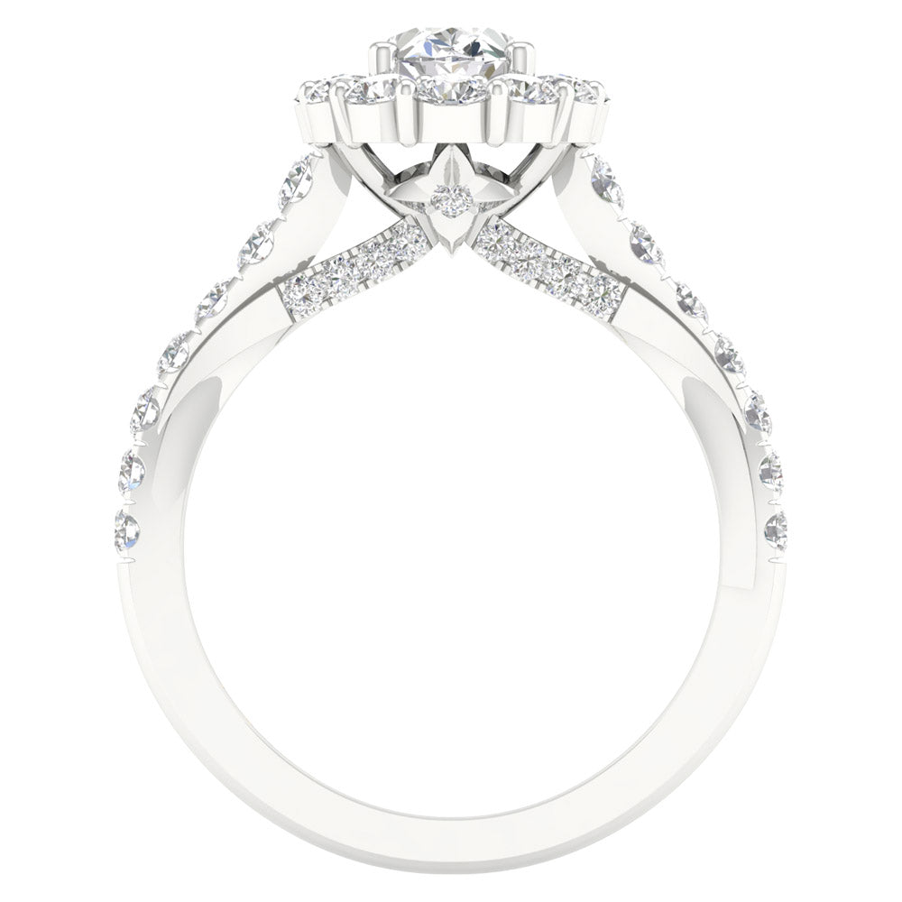 14K 2.00CT  Lab Grown Diamond Engagement Ring