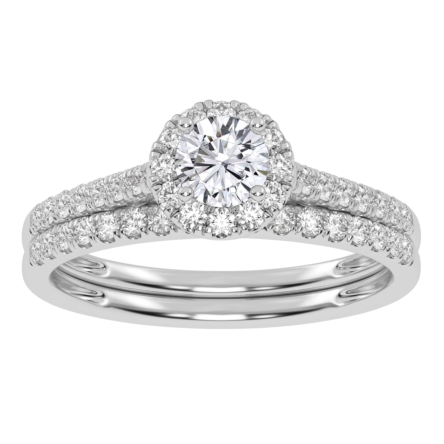 10K 0.50CT Certified Lab-Grown  Diamond Bridal Set