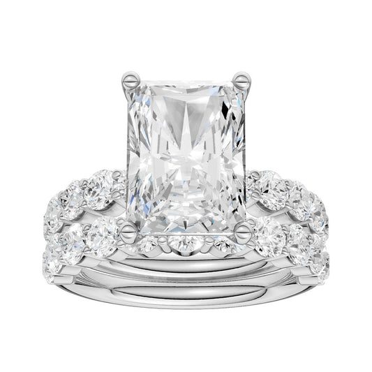 14K 4.00CT Certified Lab Grown Diamond Bridal Set