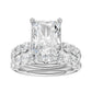 14K 5.00CT Certified Lab Grown Diamond Bridal Set