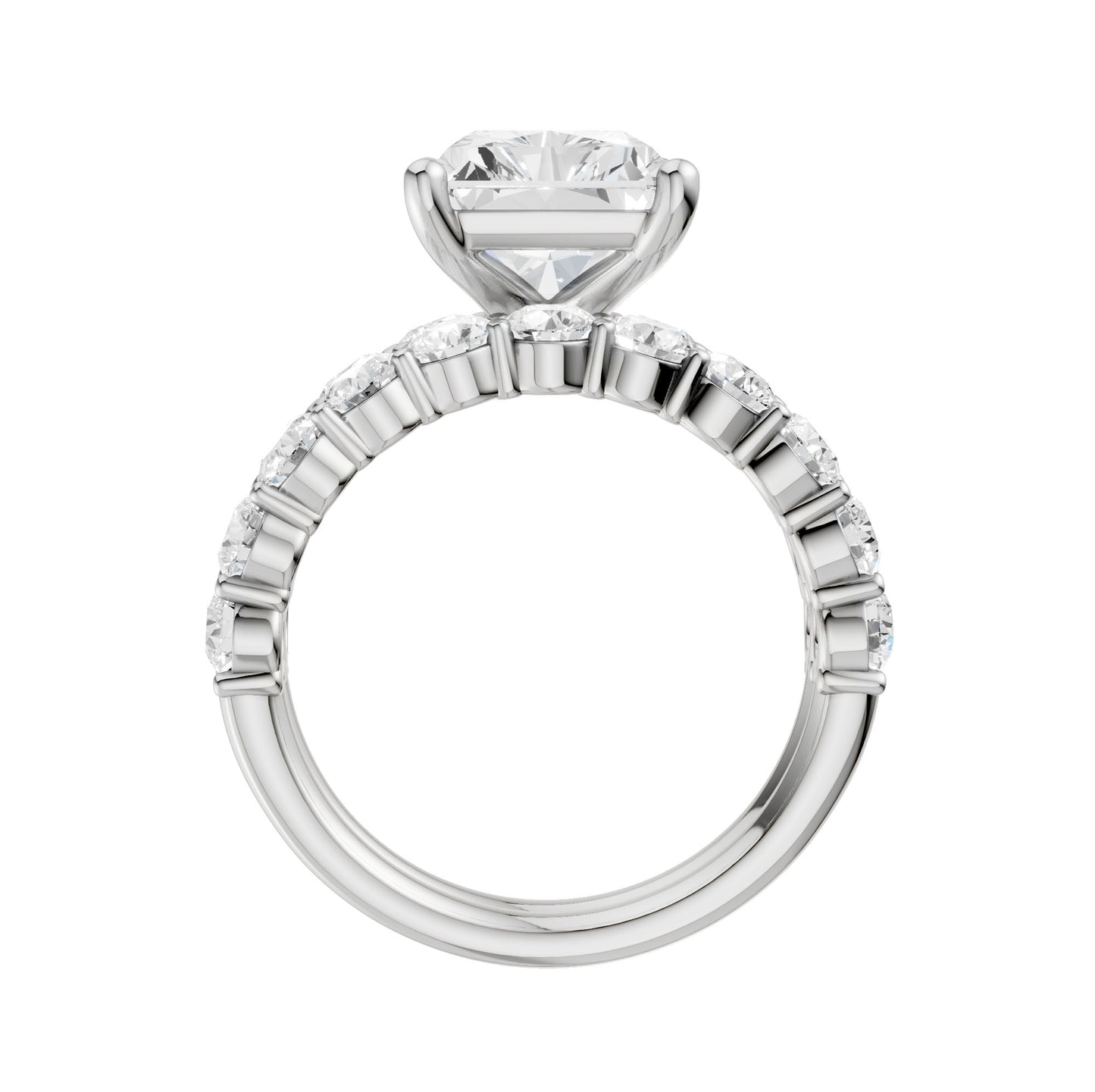 14K 5.00CT Certified Lab Grown Diamond Bridal Set