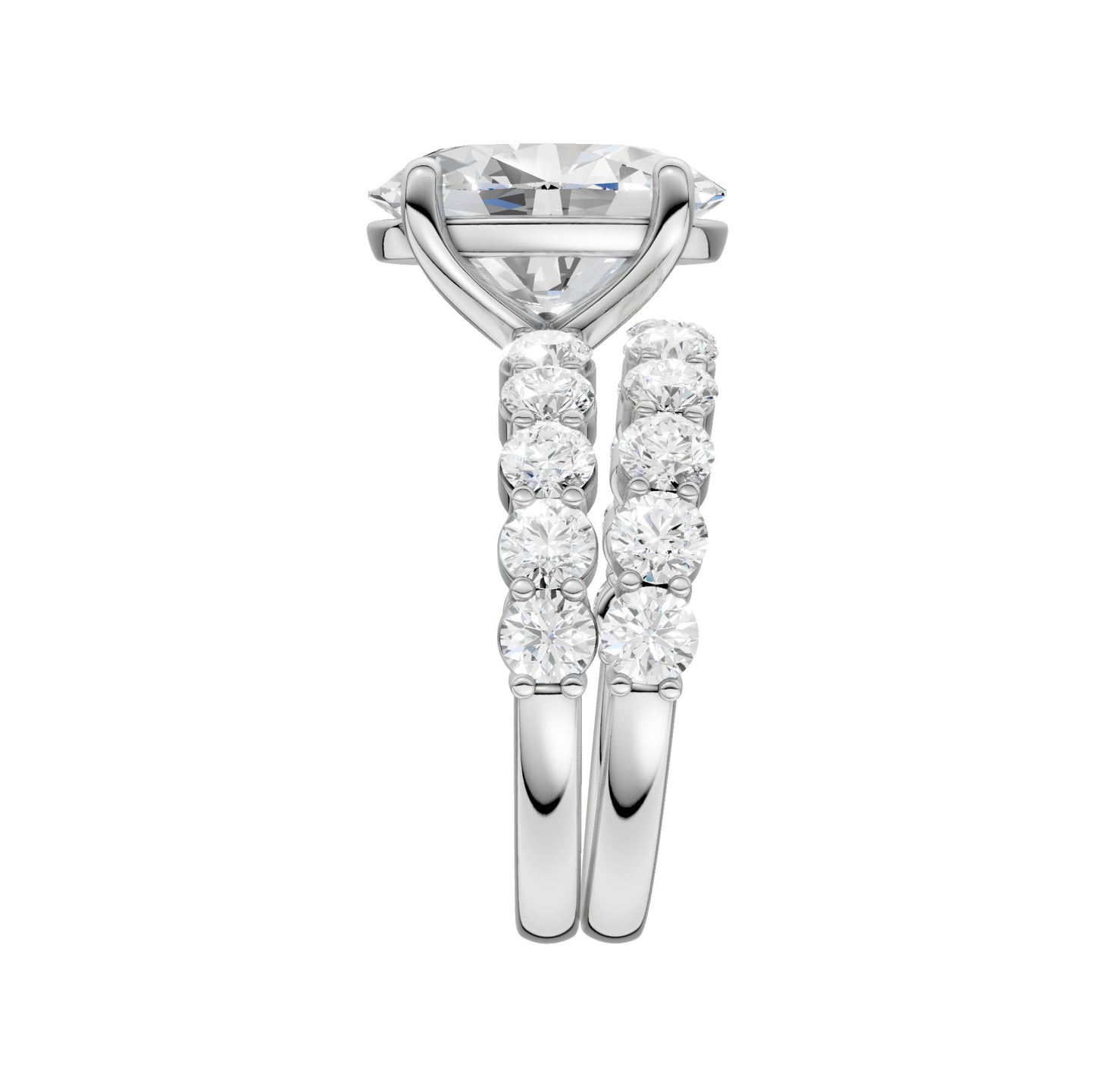 14K 6.00CT Certified Lab Grown Diamond Bridal Set