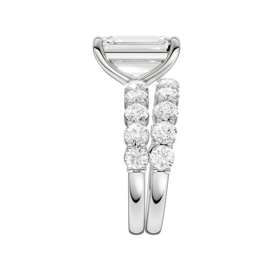 14K 5.00CT Certified Lab Grown Diamond Bridal Set