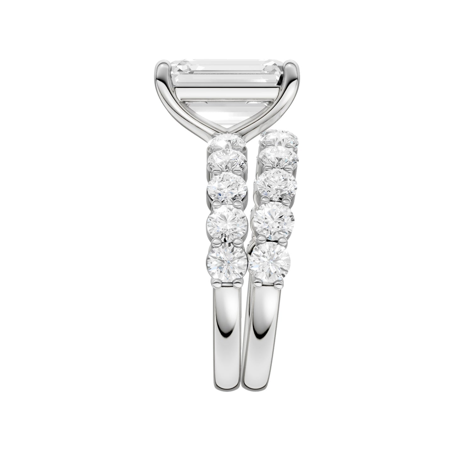 14K 4.00CT Certified Lab Grown Diamond Bridal Set