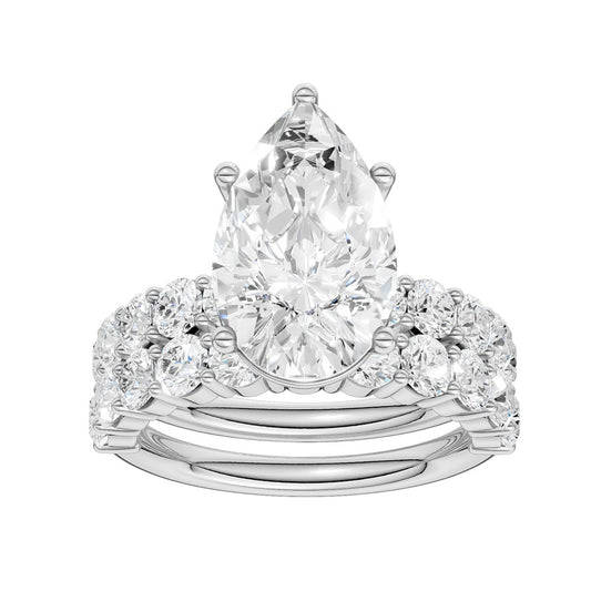 14K 4.00CT Certified Lab Grown Diamond Bridal Set