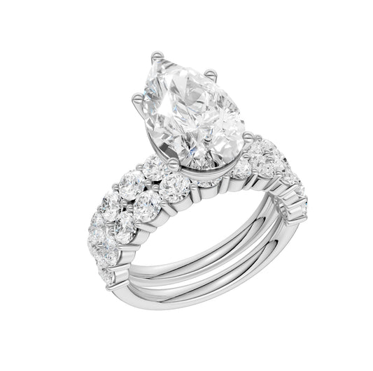 14K 6.00CT Certified Lab Grown Diamond Bridal Set