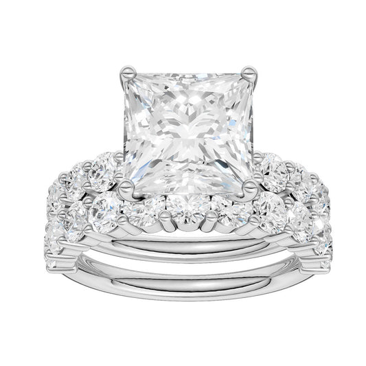 14K 4.00CT Certified Lab Grown Diamond Bridal Set