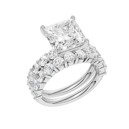 14K 6.00CT Certified Lab Grown Diamond Bridal Set