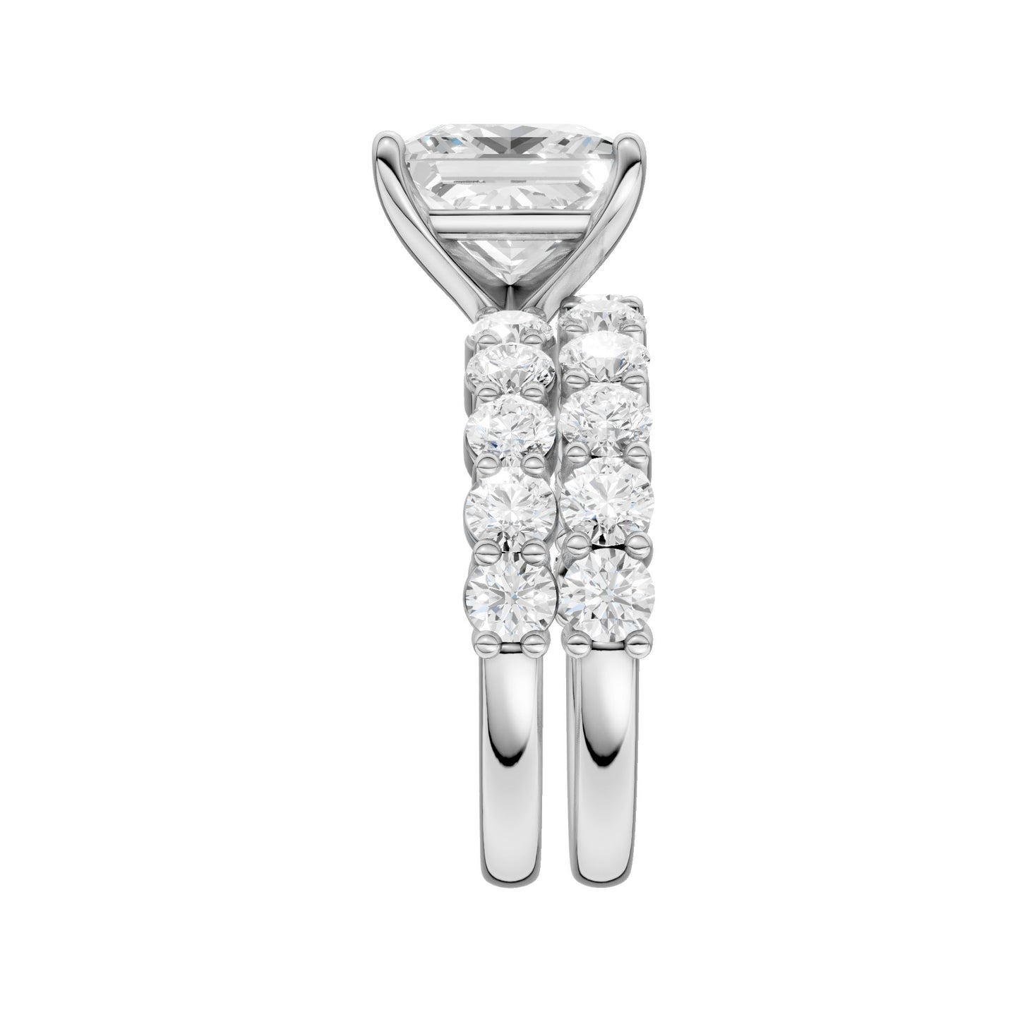 14K 6.00CT Certified Lab Grown Diamond Bridal Set