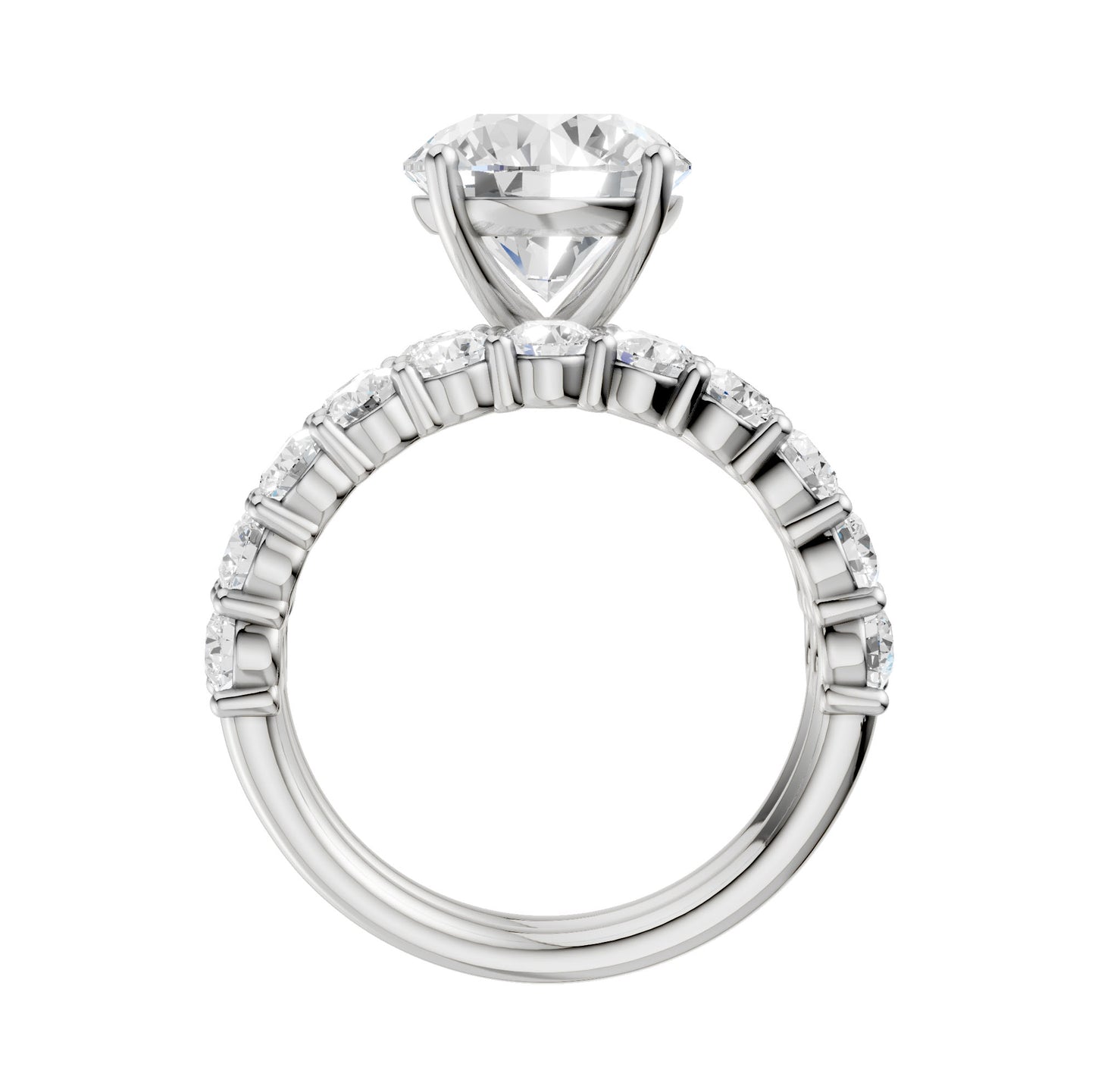 14K 5.00CT Certified Lab Grown Diamond Bridal Set