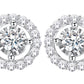 14 Karat Yellow Gold 0.25 Carat Diamonds Round Earrings-0128013-YG