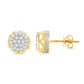 10 Karat Yellow Gold 0.10 Carat Diamonds Flower Earrings-0126750-YG