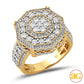 14KY 2.50CTW DIAMOND 8-SIDED MENS RING