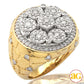 14KY 2.00CTW MENS NUGGET DIAMOND RING