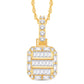 10 Karat All Yellow Gold 0.33 Carat Diamonds Cushion Pendant-0825817-ALY