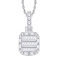 10 Karat White Gold 0.33 Carat Diamonds Cushion Pendant-0825817-WG