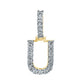 10 Karat Yellow Gold 0.20 Carat Diamonds Initial (U) HipHop Pendant-1029503-YG