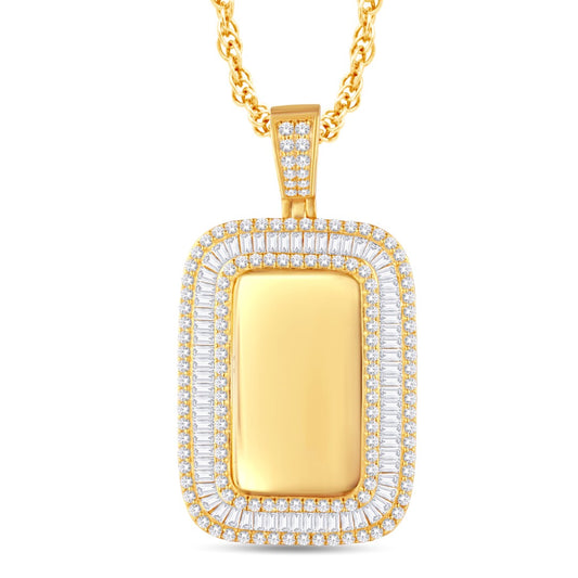 10 Karat All Yellow Gold 3.93 Carat Diamonds Memory Charm HipHop Pendant-1025743-ALY