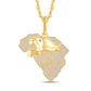 10 Karat All Yellow Gold 1.08 Carat Diamonds Africa HipHop Pendant-1026077-ALY