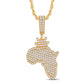 10 Karat All Yellow Gold 2.75 Carat Diamonds Africa HipHop Pendant-1025829-ALY