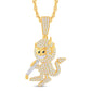 10 Karat All Yellow Gold 2.98 Carat Diamonds Devil HipHop Pendant-1025872-ALY