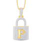 10 Karat Yellow Gold 0.94 Carat Diamonds Lock HipHop Pendant-1026214-YG