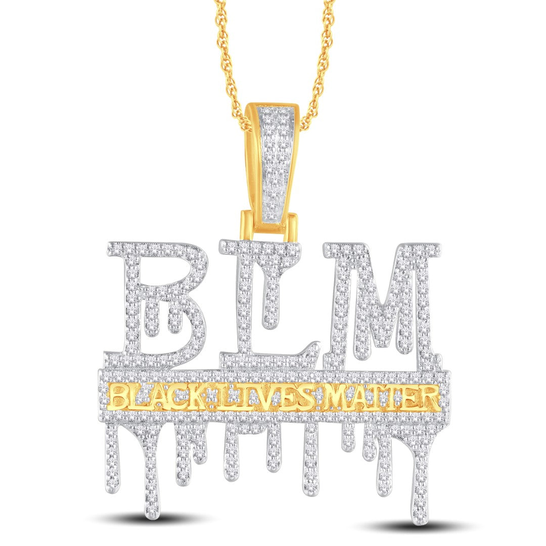 10 Karat Yellow Gold 0.63 Carat Diamonds BLM HipHop Pendant-1026207-YG