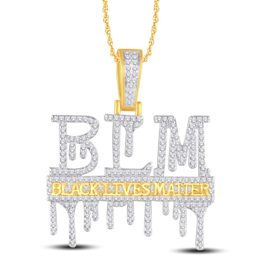 10 Karat Yellow Gold 0.63 Carat Diamonds BLM HipHop Pendant-1026207-YG